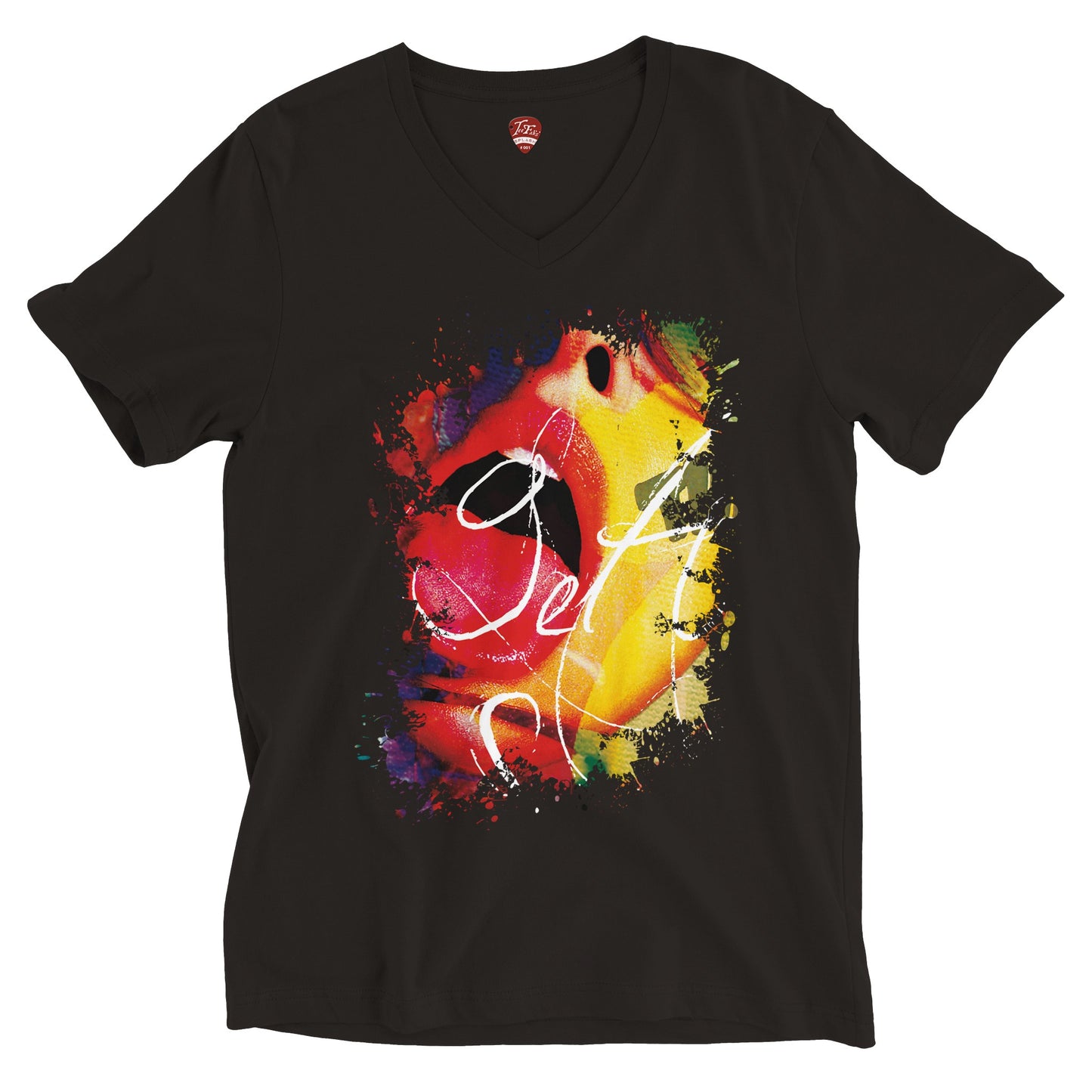 TeeFabs SPLASH - Open mouth - Premium Unisex V-Neck T-shirt