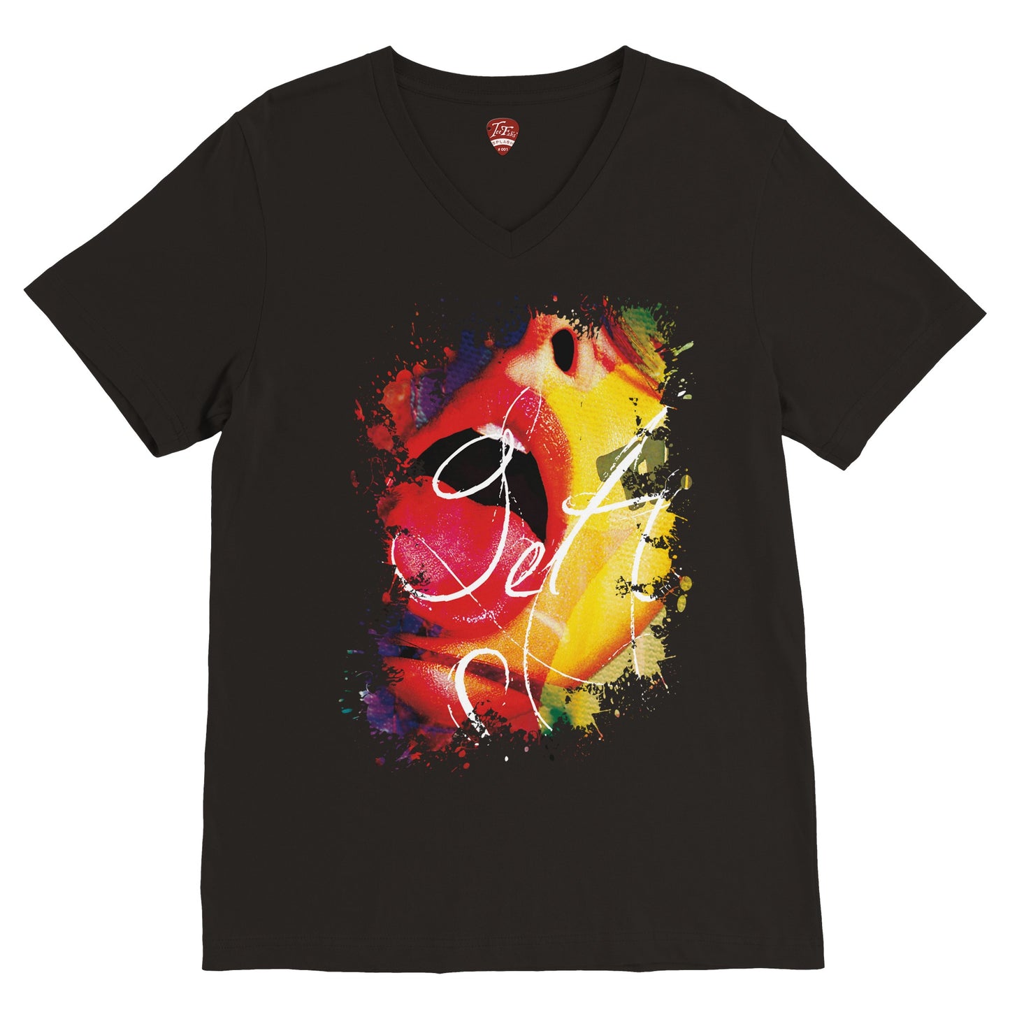 TeeFabs SPLASH - Open mouth - Premium Unisex V-Neck T-shirt